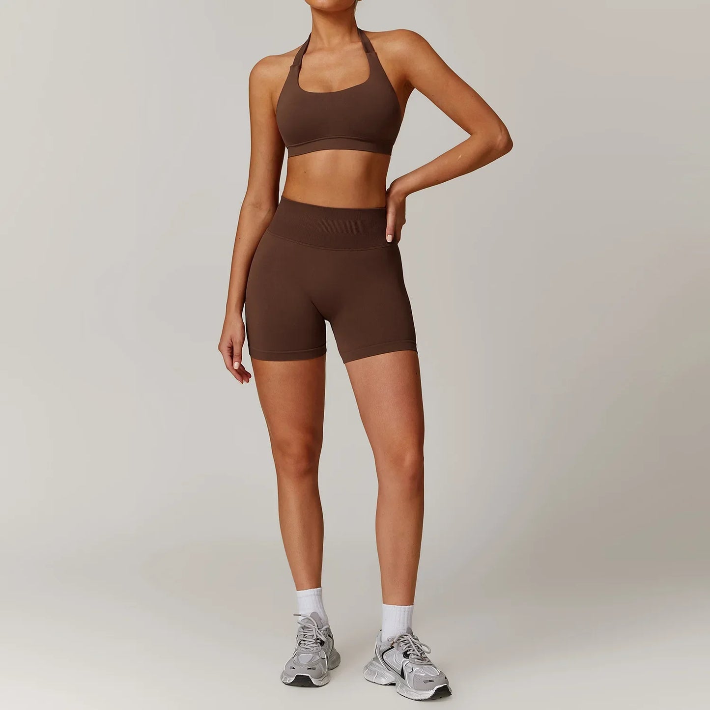 Jacket Yoga Set Women Long Sleeve Stand Up Collar Zipper Coat Seamless High Waist Short Fitness Suit Outdoor Sport Tracksuit