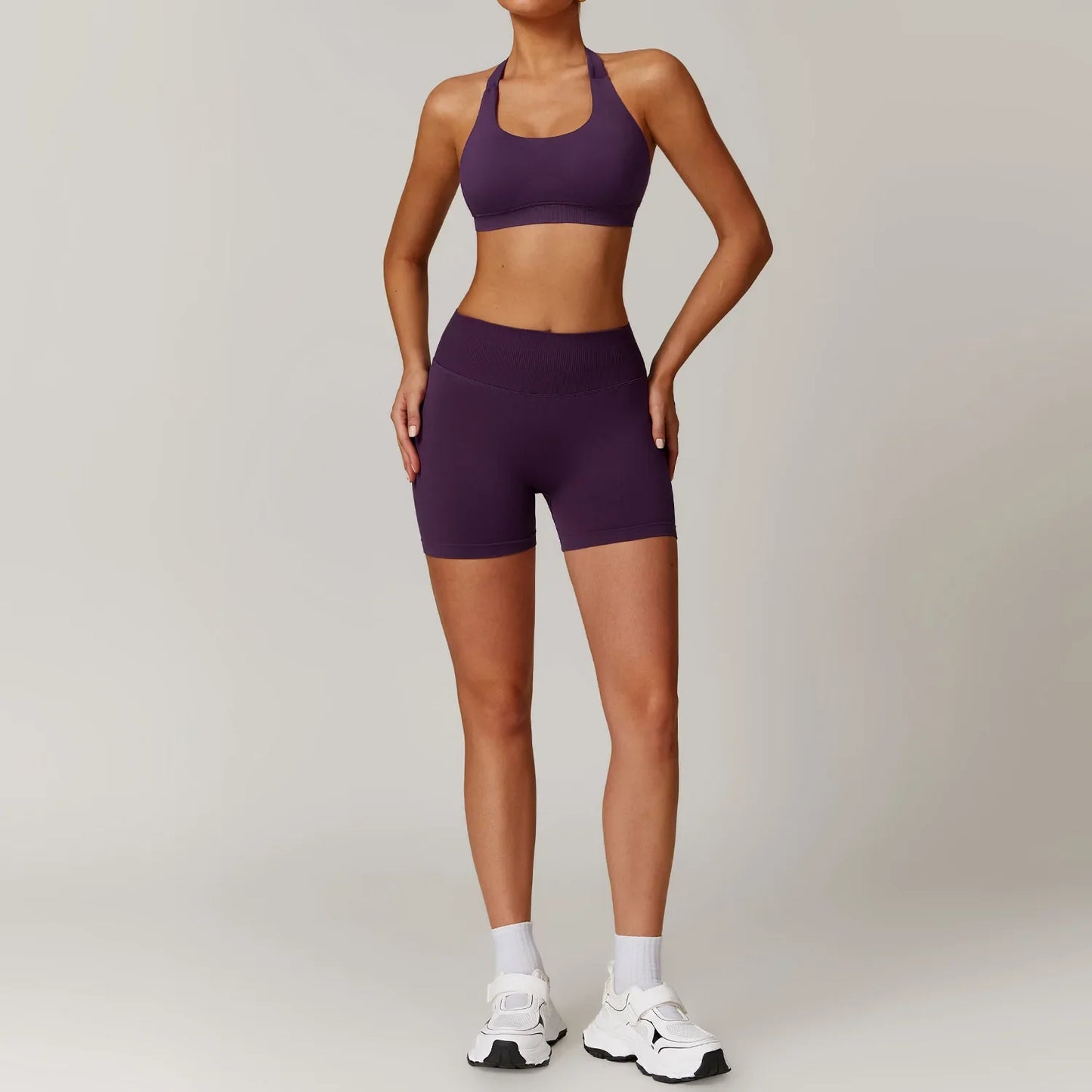 Jacket Yoga Set Women Long Sleeve Stand Up Collar Zipper Coat Seamless High Waist Short Fitness Suit Outdoor Sport Tracksuit