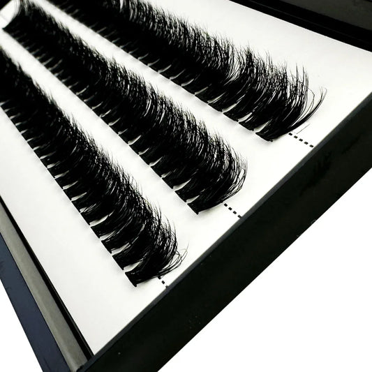 NEW3D DIY Clusters Volume Handmade Mink Eyelash Extension Curl Segmented False Lashes 5D fluffy Thick Bundle Cilias Makeup Tools